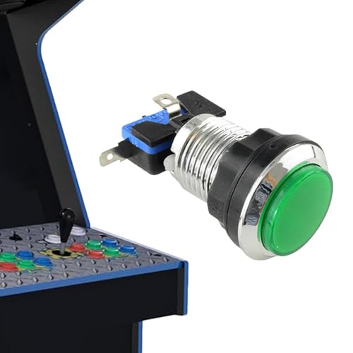 Arcade-Spielkonsolen-Taste, LED-Arcade-Druckknopf – runder für die Arcade-Maschine, integriertes Halterungsdesign für Salo-Spielekonsole von Vgvgaj