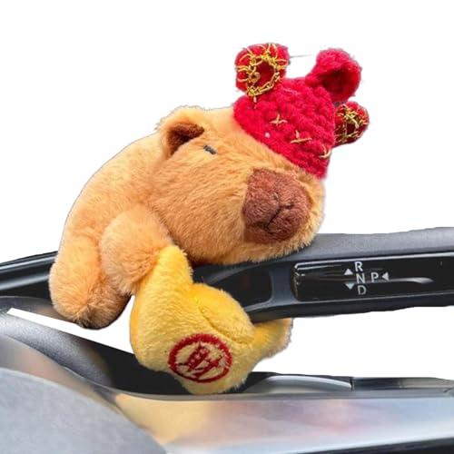 Capybara Plüschtier Capybara – kleines Plüschtier Capybara – superweiches Plüschtier Capybara – Auto-Ornament, Armaturenbrett-Dekoration, lustiger und realistischer Capybara-Plüschtier für Gürtel von Vgvgaj