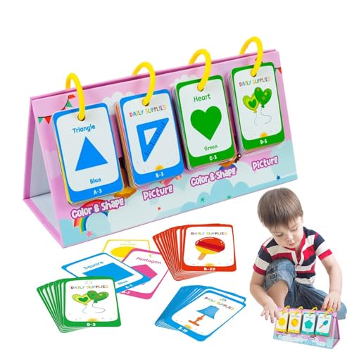 Form Lernkarten, Formen Sie Farben Lernkarten | 96x Formfarbe Lernkarten für Mädchen | Kinder im Vorschulkinder doppelseitiges kognitives Bildungsspiel für Wohnzimmer von Vgvgaj