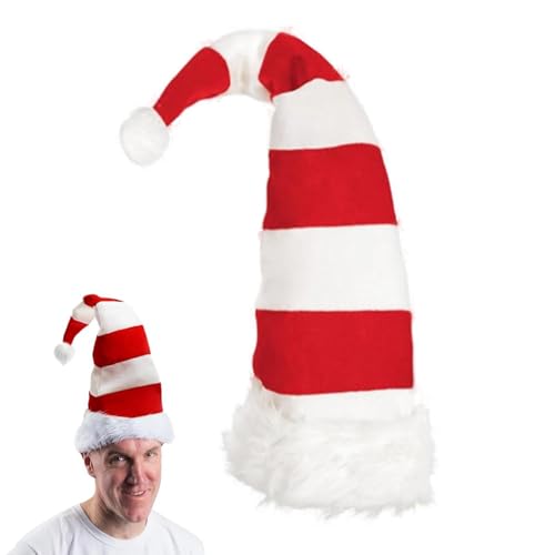 Gestreifter Weihnachtsmannhut, Weihnachtsmannmütze, Weihnachtsmann-Urlaubshut – gestreifter Weihnachtshut, klassischer Weihnachtsmannmütze, festlich, weich, für das Haus des neuen Jahres Gestreifter Weihnachtsmannhut, Weihnachtsmannmütze, Weihnachtsmann-Urlaubshut – gestreifter Weihnachtshut, klassischer Weihnachtsmannmütze, festlich, weich, für das Haus des neuen Jahres von Vgvgaj