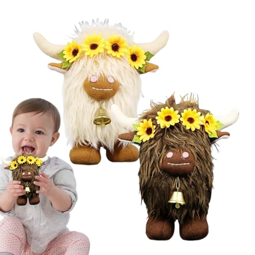 Highland Kuh Plüschtier, Highland Kuh Plüschtier - 2x Cute Plüsch Pluxies - Huger Hugger Kuh Puppe Highland Soft für Mädchen für Jungen für Adul Highland Kuh Plüschtier, Highland Kuh Plüschtier - 2x Cute Plüsch Pluxies - Huger Hugger Kuh Puppe Highland Soft für Mädchen für Jungen für Adul von Vgvgaj