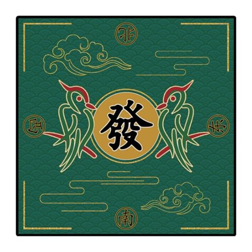 Mahjong-Matte für Tisch, Brettspielmatte, rutschfeste Mahjong-Tischdecken, 68 x 60 cm | Retro-Mahjong-Zubehör, Würfelspieldecke, Spielmatte für Pokspiele von Vgvgaj