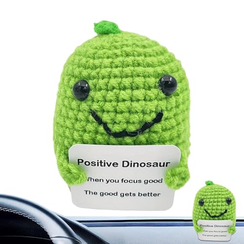 Positive Häkeltiere, Dinosaurier, positive Häkeltiere – lustiger positiver Dinosaurier, emotionale Unterstützung, gestrickt, inspirierend und lustig für die Geburtstagsdekoration Positive Häkeltiere, Dinosaurier, positive Häkeltiere – lustiger positiver Dinosaurier, emotionale Unterstützung, gestrickt, inspirierend und lustig für die Geburtstagsdekoration von Vgvgaj
