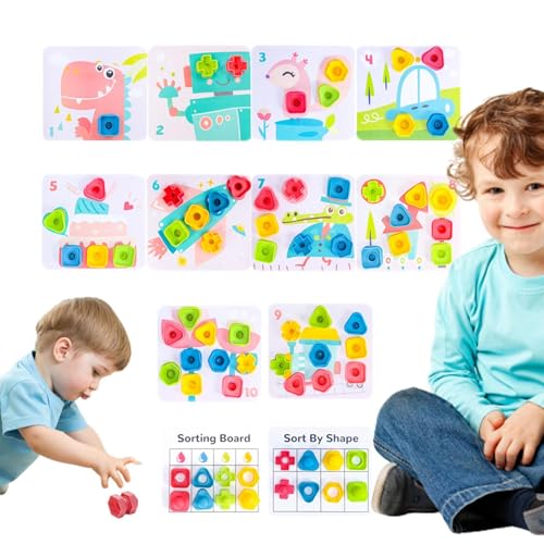 Schraubenmutter-Spielzeug, Baustein-Set, Muttern und Bolzen, Schrauben-Assoziationsspiel, pädagogische und lustige Muttern, Bolzensortierung, Lernspiele, Geburtstagsgeschenk und Partygeschenk Schraubenmutter-Spielzeug, Baustein-Set, Muttern und Bolzen, Schrauben-Assoziationsspiel, pädagogische und lustige Muttern, Bolzensortierung, Lernspiele, Geburtstagsgeschenk und Partygeschenk von Vgvgaj