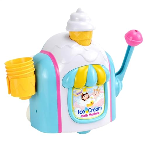 Seifenblasen Eismaschine Badewanne Eiscreme Schaum Badewanne Ice Cream Bubble Maker Seifenblasenmaschine Badespielzeug Bubble Pretend Cake Spielset Wasserbadewannenspielzeug Für Freunde Und Familie von Vgvgaj