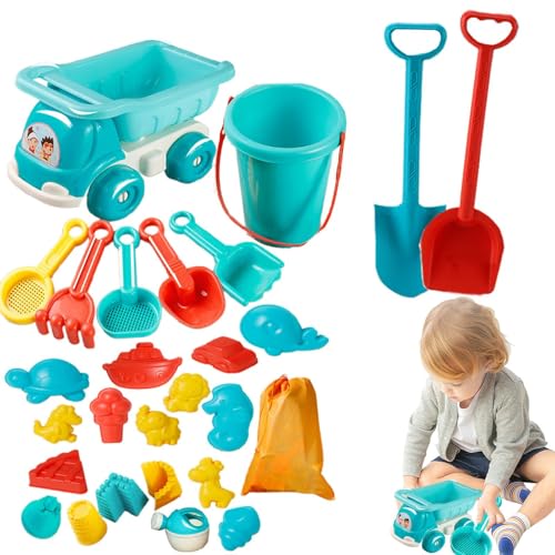 Strandspielzeug, Sandspielzeug | 29-teiliges Strandspielzeug-Set, Aufbewahrungstasche, Sieb, tragbarer Eimer, Formen, Schaufeln, Rechen für den Urlaub im Freien Strandspielzeug, Sandspielzeug | 29-teiliges Strandspielzeug-Set, Aufbewahrungstasche, Sieb, tragbarer Eimer, Formen, Schaufeln, Rechen für den Urlaub im Freien von Vgvgaj
