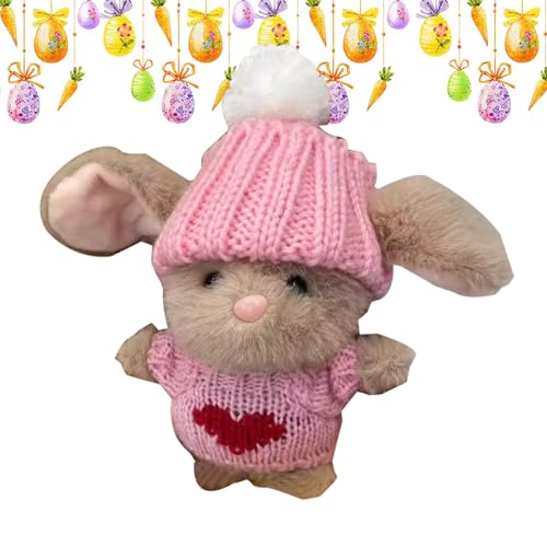 Vgvgaj Bunny Hug Cute Easter Ostergeschenke Hasen Osterhase Plüsch Gefüllter Osterhase Umarmen Kaninchen Gefüllte Tiersets Handgefertigtes Häkelkaninchenpuppen Emotionaler Support Osterdekorationen von Vgvgaj