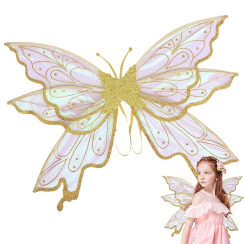 Vgvgaj Funkelnde Feenflügel, glitzernde Feenflügel, Rollenspiel, Schmetterlingskostüm, Feenflügel für Frauen, Erwachsene, Halloweenflügel für Mädchen, Schmetterlingsflügel Vgvgaj Funkelnde Feenflügel, glitzernde Feenflügel, Rollenspiel, Schmetterlingskostüm, Feenflügel für Frauen, Erwachsene, Halloweenflügel für Mädchen, Schmetterlingsflügel von Vgvgaj