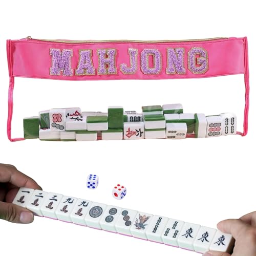 Vgvgaj Mahjong Aufbewahrungstasche | Wasserdichter Großes Steinehalter,Transparenter Schutzbehälter Für Spieleabend Unterwegs Erwachsene Reise Partys von Vgvgaj