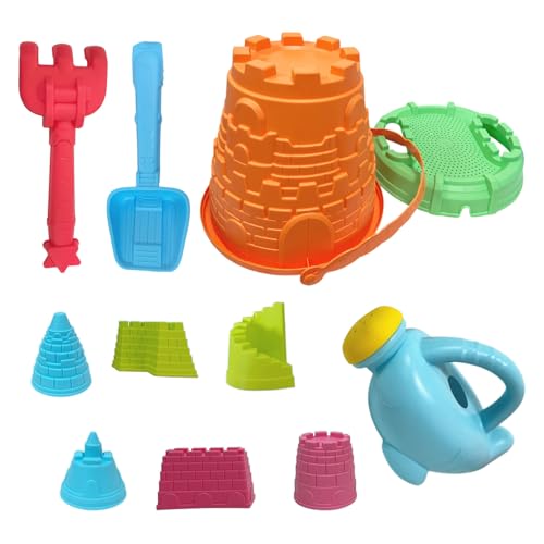 Vgvgaj Sandspielzeug, Kleinkindstrandspielzeug, 11-teilige Sandbox-Eimer und Schaufeln, Sandkonstruktionswerkzeug, Interactive Sand Castle Building Kit, Kids Beach Set für Outdoor Beach von Vgvgaj