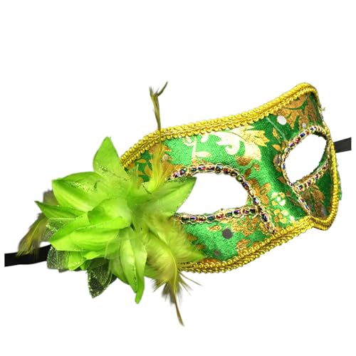 Vhersily 2025 Angebote - Masken für Paare, venezianische Masken aus poliertem Metall mit Strass und Herren Dienstag Fett Klassische Maske, Unisex, Blume Federn Cosplay, Halloween Vhersily 2025 Angebote - Masken für Paare, venezianische Masken aus poliertem Metall mit Strass und Herren Dienstag Fett Klassische Maske, Unisex, Blume Federn Cosplay, Halloween von Vhersily