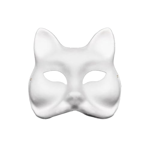 Vhersily 2025 Angebote Weiße Löwe Masken aus weißem Karton zum Bemalen Masken Gesicht Karneval Halloween Kostüm Basteln Karneval Fasching Karneval Fasching Karneval Party Cosplay Handwerk von Vhersily