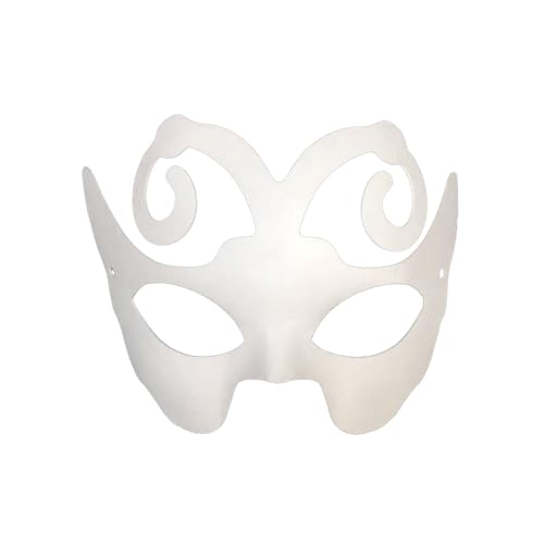 Vhersily 2025 Angebote Weiße Löwe Masken aus weißem Karton zum Bemalen Masken Gesicht Karneval Halloween Kostüm Basteln Karneval Fasching Karneval Fasching Karneval Party Cosplay Handwerk von Vhersily