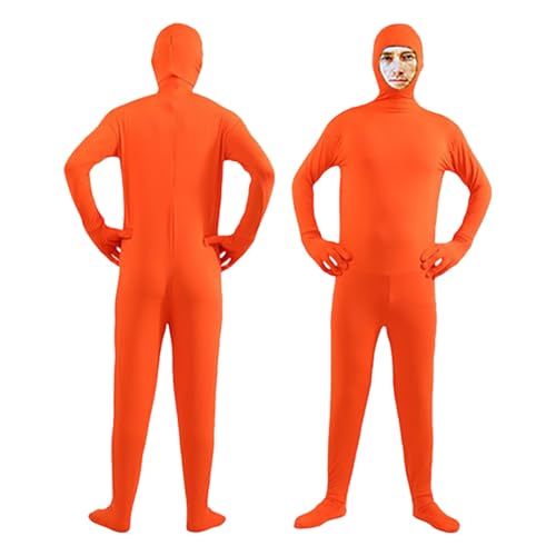 Vhersily 2025 Angebote - Zentai Cosplay Kostüm Erwachsene Ganzkörperanzug Ganzkörperanzug Unisex Party Halloween Weihnachten Langarm Bodysuit Halloween, Orange, XL Vhersily 2025 Angebote - Zentai Cosplay Kostüm Erwachsene Ganzkörperanzug Ganzkörperanzug Unisex Party Halloween Weihnachten Langarm Bodysuit Halloween, Orange, XL von Vhersily