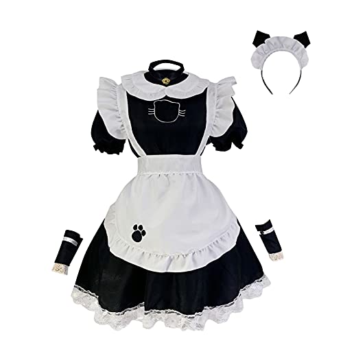 Vhersily 2025 Karnevalsgeschenke - Französisches Kellnerin-Kostüm, Erwachsenen-Kleid, Anime Cosplay French Kleid Schürze Maid Outfit für Party Geburtstag Theatershow Vhersily 2025 Karnevalsgeschenke - Französisches Kellnerin-Kostüm, Erwachsenen-Kleid, Anime Cosplay French Kleid Schürze Maid Outfit für Party Geburtstag Theatershow von Vhersily
