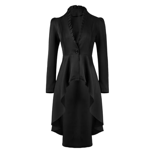 Vhersily 2025 Karnevalsgeschenke - Karnevalskostüm Damen Steampunk Vintage Frack Jacke mit unregelmäßigem Saum Gothic Langer Mantel Viktorianischer Mantel Halloween Kostüm Mittelalter Kostüm Vhersily 2025 Karnevalsgeschenke - Karnevalskostüm Damen Steampunk Vintage Frack Jacke mit unregelmäßigem Saum Gothic Langer Mantel Viktorianischer Mantel Halloween Kostüm Mittelalter Kostüm von Vhersily