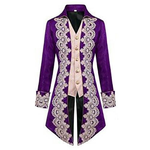 Vhersily 2025 Karnevalsgeschenke - Mittelalterliches Kleid Herren Blue Mens Lang Bestickt Vintage Frac Mittelalterliche Jacke Prinzen Tuxedo Redingote Uniformen Mittelalterliches Kostüm Herren Nobiles Vhersily 2025 Karnevalsgeschenke - Mittelalterliches Kleid Herren Blue Mens Lang Bestickt Vintage Frac Mittelalterliche Jacke Prinzen Tuxedo Redingote Uniformen Mittelalterliches Kostüm Herren Nobiles von Vhersily