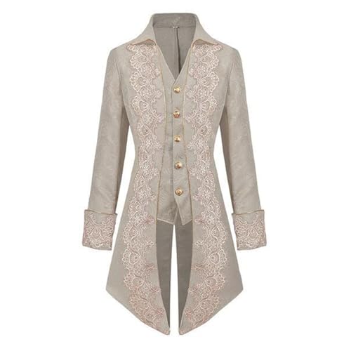 Vhersily 2025 Karnevalsgeschenke - Mittelalterliches Kleid Herren Blue Mens Lang Bestickt Vintage Frac Mittelalterliche Jacke Prinzen Tuxedo Redingote Uniformen Mittelalterliches Kostüm Herren Nobiles Vhersily 2025 Karnevalsgeschenke - Mittelalterliches Kleid Herren Blue Mens Lang Bestickt Vintage Frac Mittelalterliche Jacke Prinzen Tuxedo Redingote Uniformen Mittelalterliches Kostüm Herren Nobiles von Vhersily
