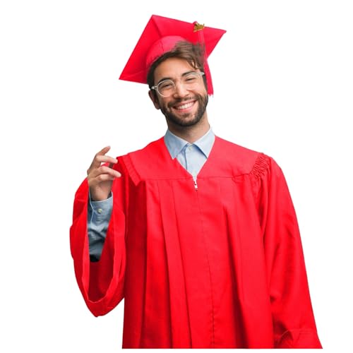 Vhersily Akademische Uniformen Für Männer Und Frauen Erwachsene Abschlusskleider Set Quaste Hüte Set Schwarz Hut Hut Uniform Kostüm Universität Abschlussfeier Anhänger Kleid, rot, 57.00 Vhersily Akademische Uniformen Für Männer Und Frauen Erwachsene Abschlusskleider Set Quaste Hüte Set Schwarz Hut Hut Uniform Kostüm Universität Abschlussfeier Anhänger Kleid, rot, 57.00 von Vhersily