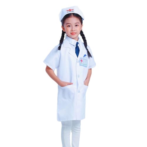 Vhersily Arzt-Kostüm für Kinder, Arztkittel, Arztpaket, Spiel für Kinder, D, 100 cm von Vhersily