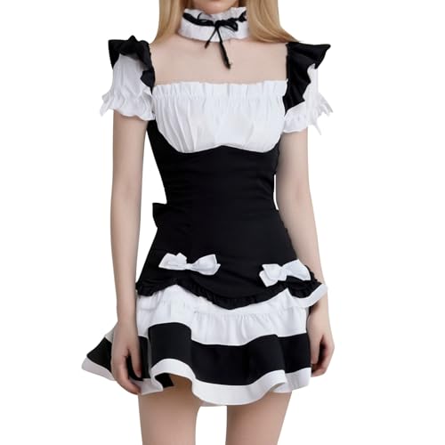 Vhersily Dienstmädchen kostüm damen halloween kostüm französisches Dienstmädchen Kleid Seemann Lolita Kleid Anime Cosplay Karneval Vhersily Dienstmädchen kostüm damen halloween kostüm französisches Dienstmädchen Kleid Seemann Lolita Kleid Anime Cosplay Karneval von Vhersily