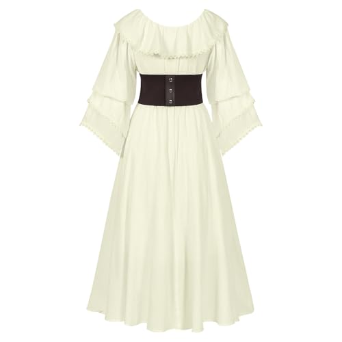 Vhersily Mittelalterliches Damenkleid, schulterfrei, viktorianisches Königin-Kostüm, Gothic-Stil, Retro, Kleid für Karneval, Party Vhersily Mittelalterliches Damenkleid, schulterfrei, viktorianisches Königin-Kostüm, Gothic-Stil, Retro, Kleid für Karneval, Party von Vhersily