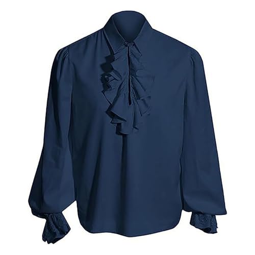 Vhersily Silvester 2025 Piratenhemd Herren Mittelalter Kostüm Herren Vintage Gothic Langarm Puffkragen Umlegekragen Herren Langarm Langarm Vhersily Silvester 2025 Piratenhemd Herren Mittelalter Kostüm Herren Vintage Gothic Langarm Puffkragen Umlegekragen Herren Langarm Langarm von Vhersily