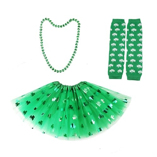 Vhersily St. Patrick's Day Kostüm für Damen, kurzes Kleid für den St. Patrick's Day Kostüm Set inklusive Tüll Tutu Rock Grün Kleeblatt, für St. Patrick's Day Zubehör Party Dekoration Vhersily St. Patrick's Day Kostüm für Damen, kurzes Kleid für den St. Patrick's Day Kostüm Set inklusive Tüll Tutu Rock Grün Kleeblatt, für St. Patrick's Day Zubehör Party Dekoration von Vhersily