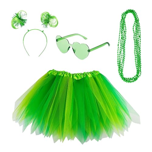 Vhersily St. Patrick's Day Kostüm für Damen, kurzes Kleid für den St. Patrick's Day Kostüm Set inklusive Tüll Tutu Rock Grün Kleeblatt, für St. Patrick's Day Zubehör Party Dekoration Vhersily St. Patrick's Day Kostüm für Damen, kurzes Kleid für den St. Patrick's Day Kostüm Set inklusive Tüll Tutu Rock Grün Kleeblatt, für St. Patrick's Day Zubehör Party Dekoration von Vhersily
