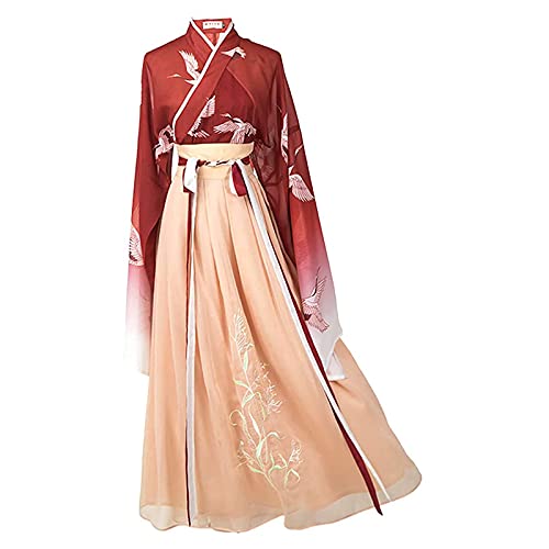 Vhersily Traditionelles chinesisches Hanfu Kleid für Damen, traditionelles chinesisches Antikes Hanfu-Kleid Operiertes Kleid Cosplay Kostüm Cosplay Kleid, rot, L Vhersily Traditionelles chinesisches Hanfu Kleid für Damen, traditionelles chinesisches Antikes Hanfu-Kleid Operiertes Kleid Cosplay Kostüm Cosplay Kleid, rot, L von Vhersily