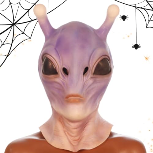 Vhjlfig Lustige Alien-Maske, Außerirdische Maske, realistisches 3D-Accessoire, Party-Requisiten für Männer, Frauen, Erwachsene, Bühne, Cosplay, Spukhaus von Vhjlfig