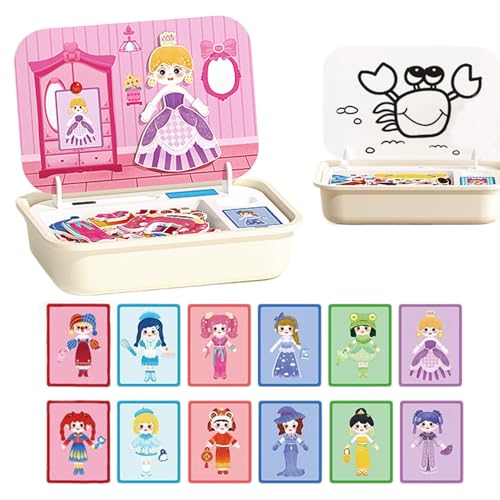 Vhjlfig Magnetische Puzzle Boards | Magnetisches Holz Puzzle Tischspiel Mit Aufbewahrungsbox,Vorschule Lernspielzeug Ab 3 4 5 6 Jahre - Ab 3 4 5 6 Jahre Madchen von Vhjlfig