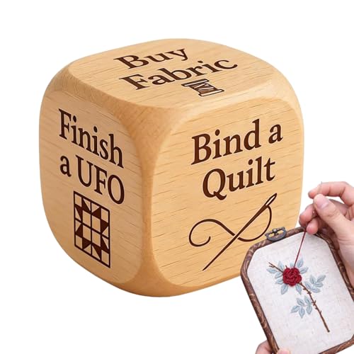 Vhjlfig Quilter-Würfel, 2 Stück, Quilt-Entscheidungswürfel, 5 x 5 x 5 cm, Urlaubsaktivitäten, Nähwerkzeug, PP-Entscheidungswürfel für Designer, Schneider, Mütter, , Enthusiasten von Vhjlfig