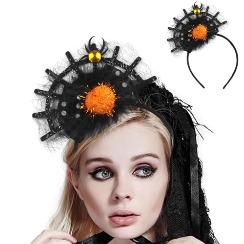 Vhjlfig Spinnennetz-Kopfschmuck, Spinnennetz-Stirnband,Festival-Kopfschmuck mit Spinnen-Haarreifen | Spinnen-Kopfbedeckung, leichte Kostüm-Kopfbedeckung für Cosplay, Abschlussball-Party Vhjlfig Spinnennetz-Kopfschmuck, Spinnennetz-Stirnband,Festival-Kopfschmuck mit Spinnen-Haarreifen | Spinnen-Kopfbedeckung, leichte Kostüm-Kopfbedeckung für Cosplay, Abschlussball-Party von Vhjlfig