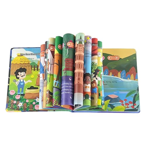 Vhjlfig Sprechendes Buch | Tierische Englische Wörter Soundbücher mit 15 Liedern - Lernspielzeug Für Und Mädchen, Sprachförderung, Sensorische Stimulation, Zuhause, Vorschule, Schule, von Vhjlfig