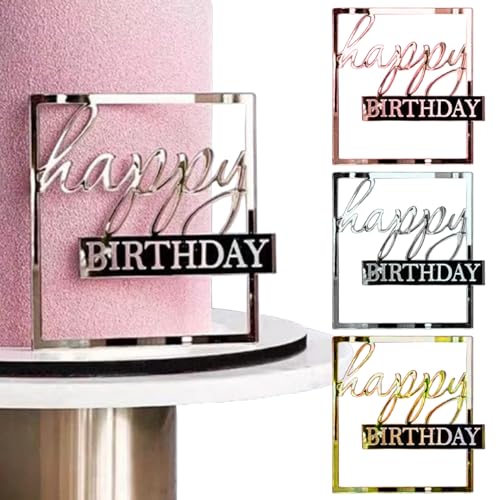 3 Stück Happy Birthday Tortendeko, Happy Birthday Cake Topper, Kuchen Deko Geburtstag, Geburtstagskuchen Deko, Happy Birthday Deko, Acryl Torten Topper Happy Birthday Gold Mädchen Junge 3 Stück Happy Birthday Tortendeko, Happy Birthday Cake Topper, Kuchen Deko Geburtstag, Geburtstagskuchen Deko, Happy Birthday Deko, Acryl Torten Topper Happy Birthday Gold Mädchen Junge von Vhtanop
