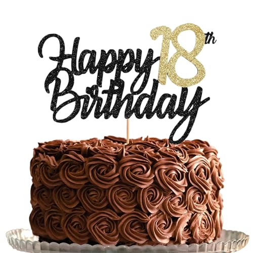 Vhtanop Happy Birthday Tortendeko, 18. Geburtstag Junge Deko und Mädchen, Cake Topper Geburtstag, Happy Birthday Cake Topper Personalisiert Glitzerndes Vhtanop Happy Birthday Tortendeko, 18. Geburtstag Junge Deko und Mädchen, Cake Topper Geburtstag, Happy Birthday Cake Topper Personalisiert Glitzerndes von Vhtanop