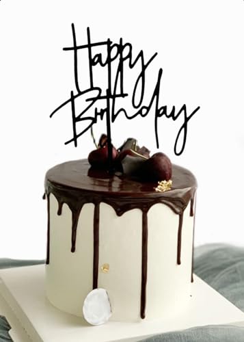 Vhtanop Happy Birthday Tortendeko, Cake Topper Geburtstag, Tortenaufleger personalisiert für Junge und Mädchen Geburtstag Party von Vhtanop