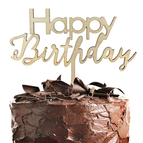 Tortendeko Happy Birthday aus Holz, Kuchendeko Geburtstag, Happy Birthday Cake Topper, Kuchen Deko, Torten Deko Personalisiert für Mädchen Jungen Frauen Mann Tortendeko Happy Birthday aus Holz, Kuchendeko Geburtstag, Happy Birthday Cake Topper, Kuchen Deko, Torten Deko Personalisiert für Mädchen Jungen Frauen Mann von Vhtanop