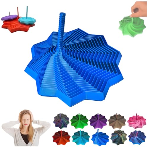 Expand Sensory Frustration Star, Fractal Fidget Hexagon - 3D-Sternförmiges Zappelspielzeug Zum Stressabbau, Anti-Stress-Sensory Cubes Für Kinder Und Erwachsene (Blue, M) von ViCUULY