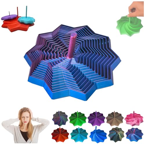 Expand Sensory Frustration Star, Fractal Fidget Hexagon - 3D-Sternförmiges Zappelspielzeug Zum Stressabbau, Anti-Stress-Sensory Cubes Für Kinder Und Erwachsene (Laser Purple, S) von ViCUULY