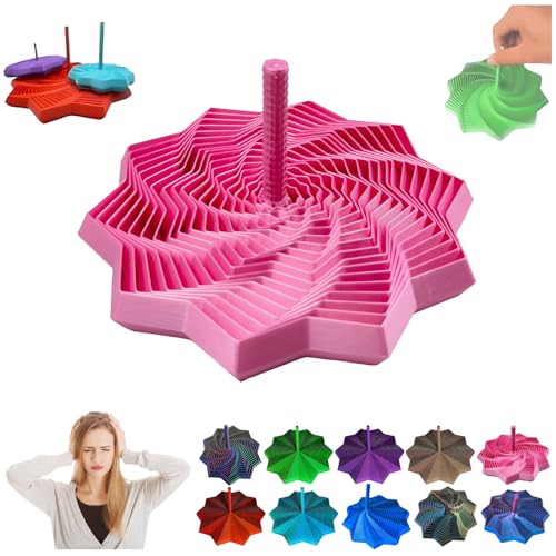 Expand Sensory Frustration Star, Fractal Fidget Hexagon - 3D-Sternförmiges Zappelspielzeug Zum Stressabbau, Anti-Stress-Sensory Cubes Für Kinder Und Erwachsene (Pink, M) von ViCUULY