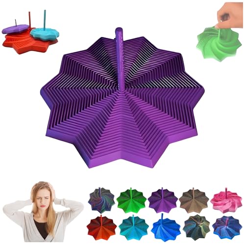 Expand Sensory Frustration Star, Fractal Fidget Hexagon - 3D-Sternförmiges Zappelspielzeug Zum Stressabbau, Anti-Stress-Sensory Cubes Für Kinder Und Erwachsene (Purple, L) von ViCUULY