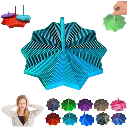 Expand Sensory Frustration Star, Fractal Fidget Hexagon - 3D-Sternförmiges Zappelspielzeug Zum Stressabbau, Anti-Stress-Sensory Cubes Für Kinder Und Erwachsene (Turquoise, S) von ViCUULY