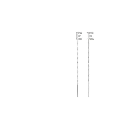ViLLex Glänzende Alphabet-Ohrringe Mit 26 Buchstaben, Quastenkette, Tropfenohrringe, Für Frauen Und Mädchen, Alphabet-Buchstaben-Durchziehohrringe (1 Paar) (E) von ViLLex