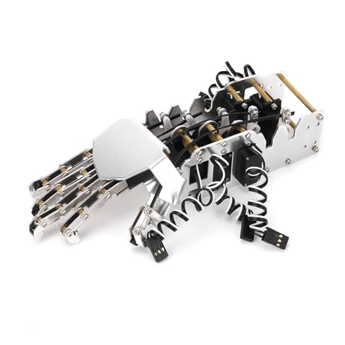 Roboterhand-Kit, Metall, 1/1-Skala, Analoges Servo, 180° Simulierter Mechanischer 5-Finger-Manipulator, Rechte Hand, Komplette Engineering-Kits für die DIY-Entwicklung Roboterhand-Kit, Metall, 1/1-Skala, Analoges Servo, 180° Simulierter Mechanischer 5-Finger-Manipulator, Rechte Hand, Komplette Engineering-Kits für die DIY-Entwicklung von ViaGasaFamido