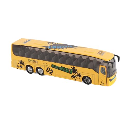 ViaGasaFamido 1:50 Simulations -Transitbus -Modellspielzeug, Alloy -Pull -Back -Bus mit Leichter Musiköffnungstür, für die Kinderkollektion Dekoration für (Yellow) von ViaGasaFamido