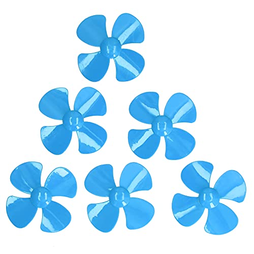 ViaGasaFamido 10pcs 4 Blade Requisiten Hochgeschwindigkeitspropeller Requisiten mit 2 Mm Montageloch für Motorisch Rotierende FPV -Rennsport -Drohne -DIY -Spielzeugzubehör (Blue) von ViaGasaFamido