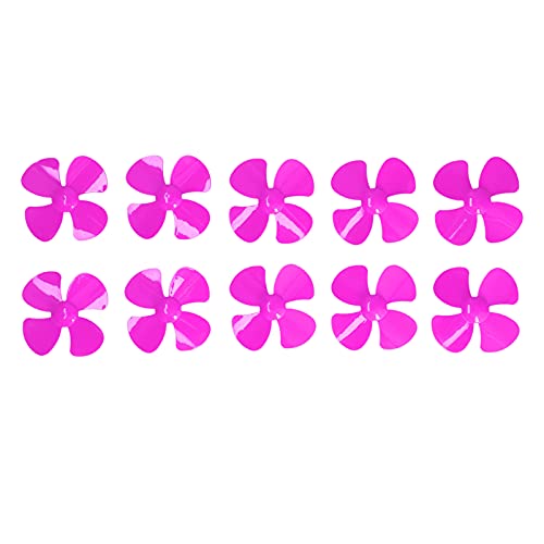 ViaGasaFamido 10pcs 4 Blade Requisiten Hochgeschwindigkeitspropeller Requisiten mit 2 Mm Montageloch für Motorisch Rotierende FPV -Rennsport -Drohne -DIY -Spielzeugzubehör (Rosenrot) von ViaGasaFamido