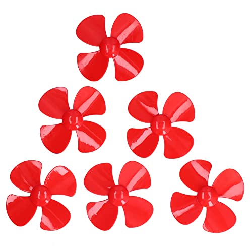 ViaGasaFamido 10pcs 4 Blade Requisiten Hochgeschwindigkeitspropeller Requisiten mit 2 Mm Montageloch für Motorisch Rotierende FPV -Rennsport -Drohne -DIY -Spielzeugzubehör (Rot) von ViaGasaFamido